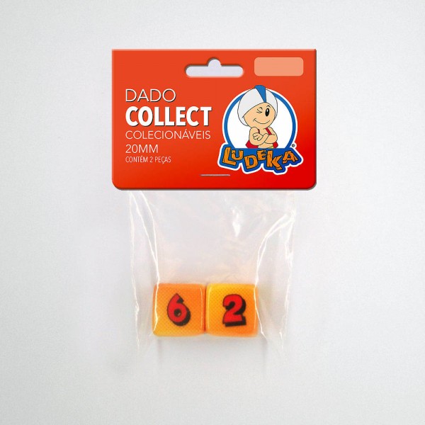 KIT DADOS - 6 LADOS - COLLECT - GIBI - 20x20x20 mm - C/2 UNIDADES - (SOLAPA)