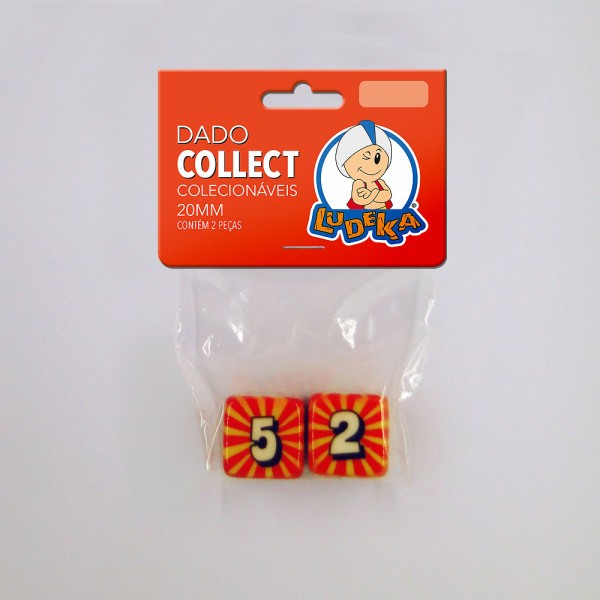 KIT DADOS - 6 LADOS - COLLECT - FLASH - 20x20x20 mm - C/2 UNIDADES - (SOLAPA)