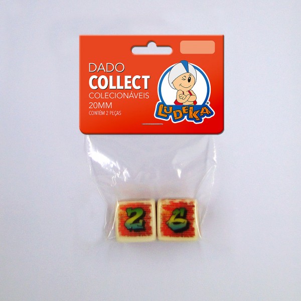 KIT DADOS - 6 LADOS - COLLECT - GRAFITE - 20x20x20 mm - C/2 UNIDADES - (SOLAPA)