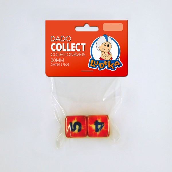 KIT DADOS - 6 LADOS - COLLECT - RAIO - 20x20x20 mm - C/2 UNIDADES - (SOLAPA)