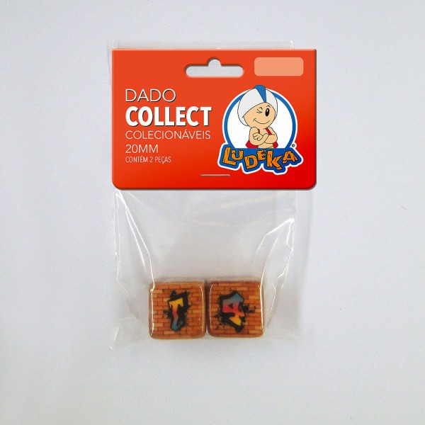 KIT DADOS - 6 LADOS - COLLECT - STREET - 20x20x20 mm - C/2 UNIDADES - (SOLAPA)