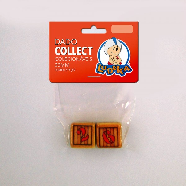 KIT DADOS - 6 LADOS - COLLECT - TNT - 20x20x20 mm - C/2 UNIDADES - (SOLAPA)