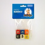 KIT DADOS NUMÉRICOS 16x16x16 mm - CORES SORTIDAS - C/6 UNIDADES