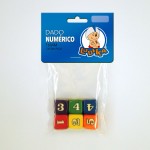 KIT DADOS NUMÉRICOS 16x16x16 mm - CORES SORTIDAS - C/6 UNIDADES