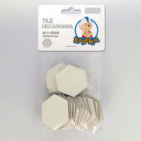 KIT LINHA BRANCA - TILE HEXAGONAL- 40X45 mm - C/20 UNIDADES (SOLAPA)