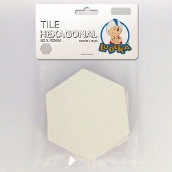 KIT LINHA BRANCA - TILE HEXAGONAL - 80X90 mm - C/5 UNIDADES (SOLAPA)