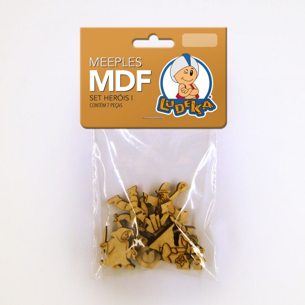 KIT MEEPLES - MDF - SET HERÓIS I - C/7 UNIDADES