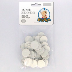 KIT LINHA BRANCA - TOKEN REDONDO - Ø20 mm - C/50 UNIDADES - (SOLAPA) 