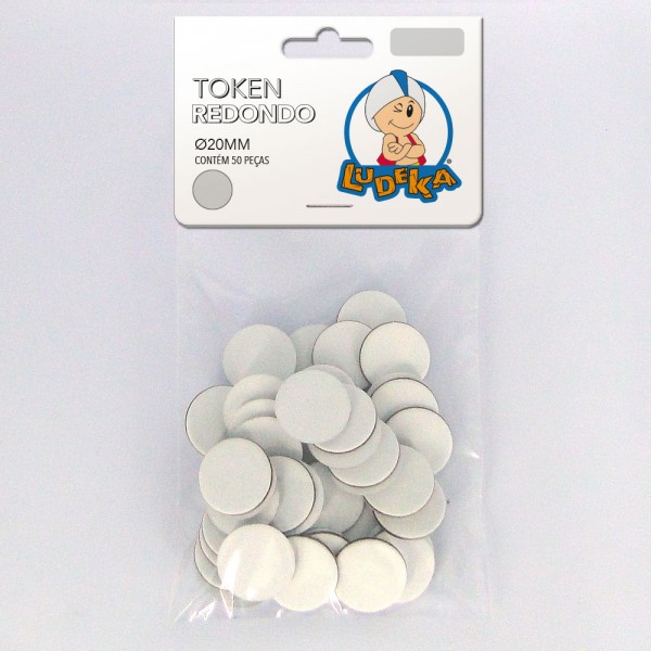 KIT LINHA BRANCA - TOKEN REDONDO - Ø20 mm - C/50 UNIDADES - (SOLAPA) 