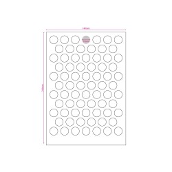 ETIQUETA ADESIVA TOKEN REDONDO E DADO - 16 mm (5 Folhas - 360 Etiquetas)