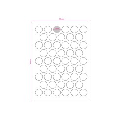 ETIQUETA ADESIVA TOKEN REDONDO E DADO - 19 mm (5 Folhas - 250 Etiquetas)