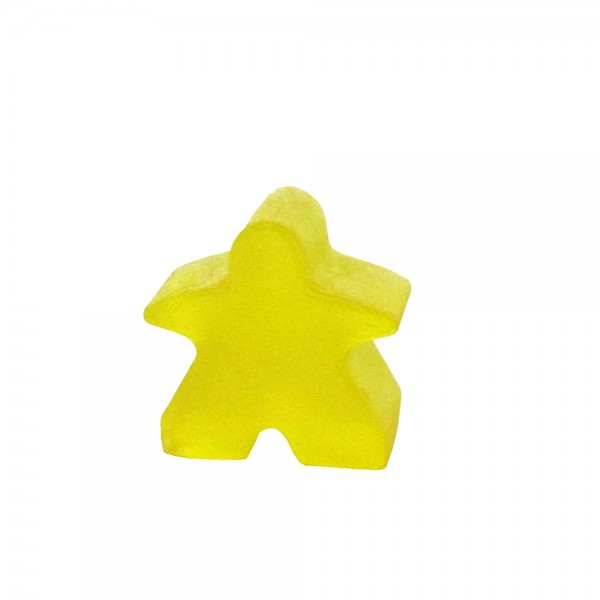 MEEPLE HOMENZINHO PLÁSTICO TRANSPARENTE - AMARELO 15x15x9 mm