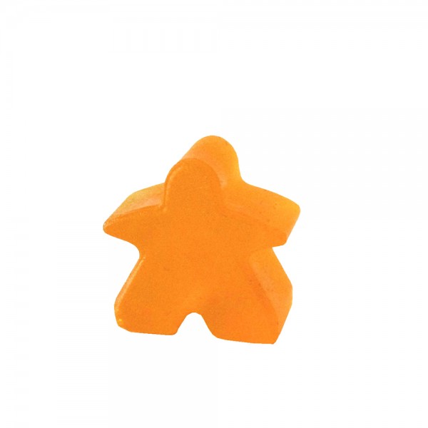 MEEPLE HOMENZINHO PLÁSTICO TRANSPARENTE - LARANJA 15x15x9 mm