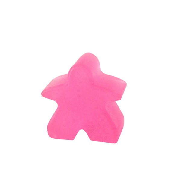 MEEPLE HOMENZINHO PLÁSTICO TRANSPARENTE - ROSA 15x15x9 mm