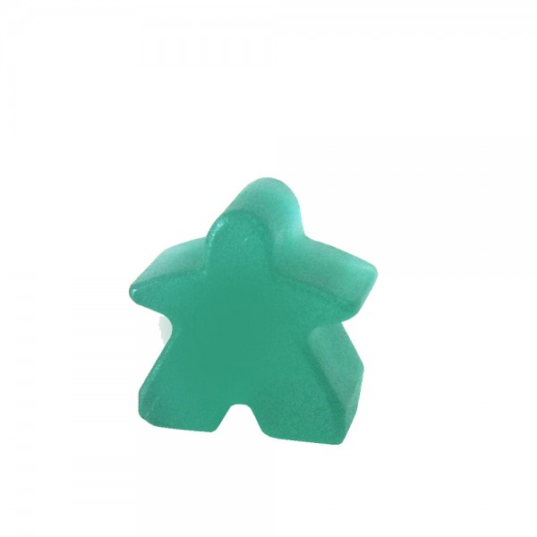 MEEPLE HOMENZINHO PLÁSTICO TRANSPARENTE - VERDE 15x15x9 mm