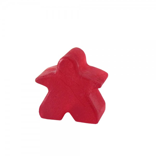 MEEPLE HOMENZINHO PLÁSTICO TRANSPARENTE - VERMELHO 15x15x9 mm