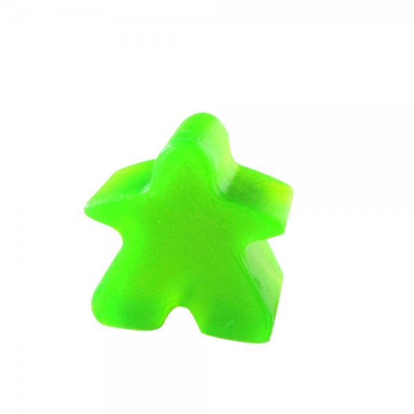 MEEPLE HOMENZINHO PLÁSTICO TRANSPARENTE - VERDE MUSGO 15x15x9 mm