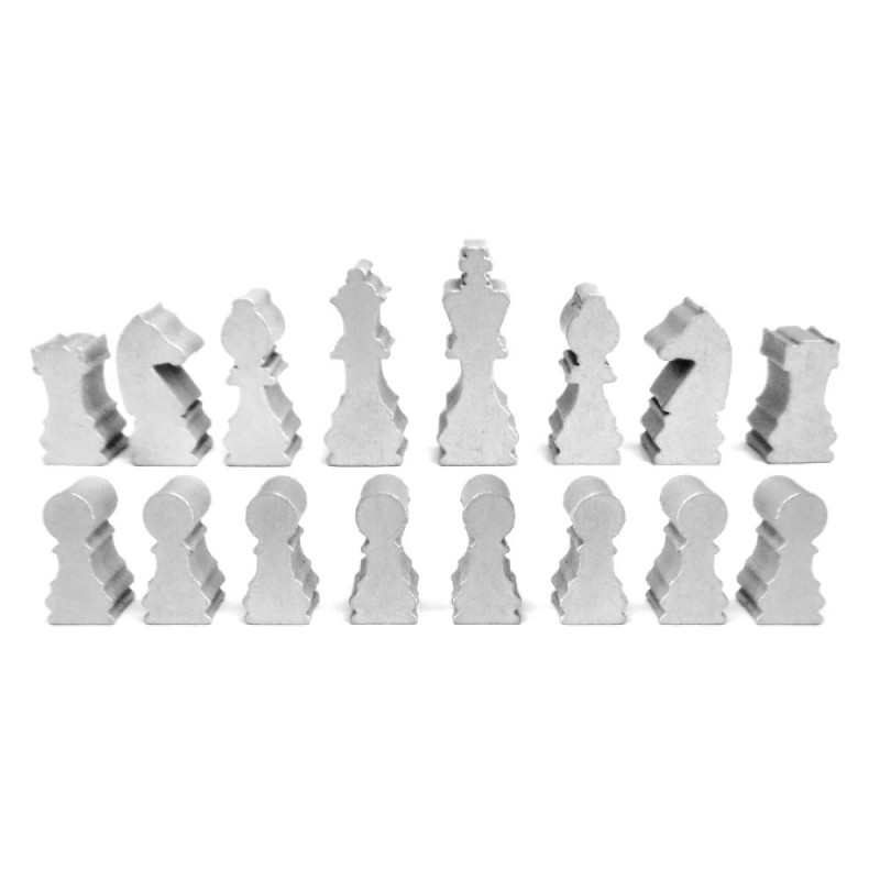 Jogo de Xadrez Pequeno 1,89 Peça Rei Xadrez (Branco azulado)