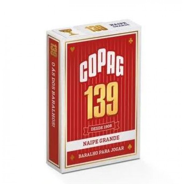 BARALHO 139 TRADICIONAL VERMELHO NAIPE GRANDE COPAG