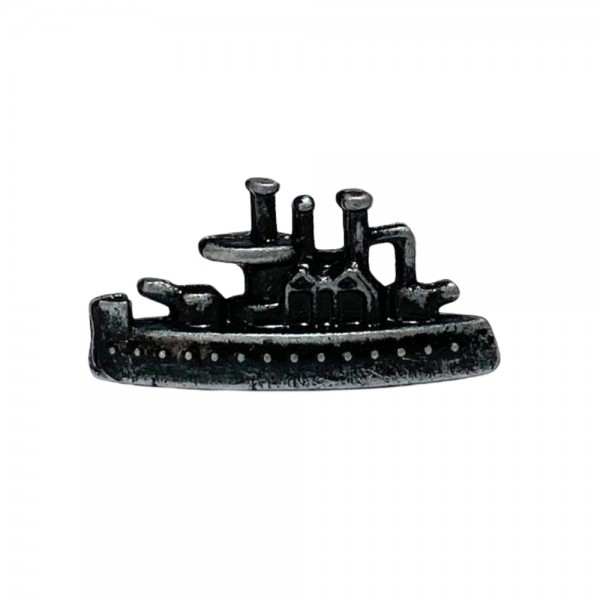 NAVIO DE METAL - PRATA 25X18X4 mm