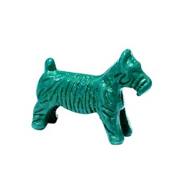 CACHORRO DE METAL (MOD. 1) - VERDE  15X10X5 mm