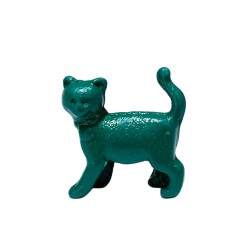 GATO DE METAL - VERDE  15X15X5 mm
