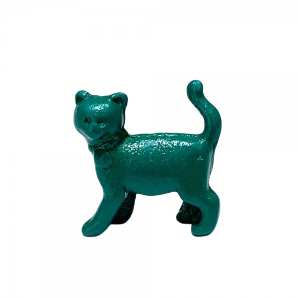 GATO DE METAL - VERDE  15X15X5 mm