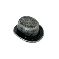 CARTOLA DE METAL PRATA - 19X19X6