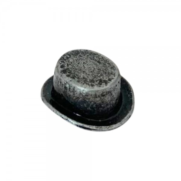 CARTOLA DE METAL PRATA - 19X19X6