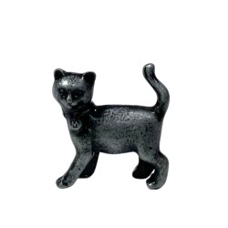 GATO DE METAL -  PRATA 15X15X5 mm