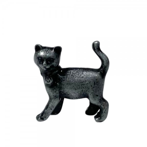 GATO DE METAL -  PRATA 15X15X5 mm
