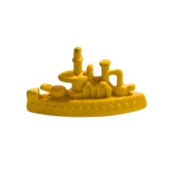NAVIO DE METAL - AMARELO 25X18X4 mm