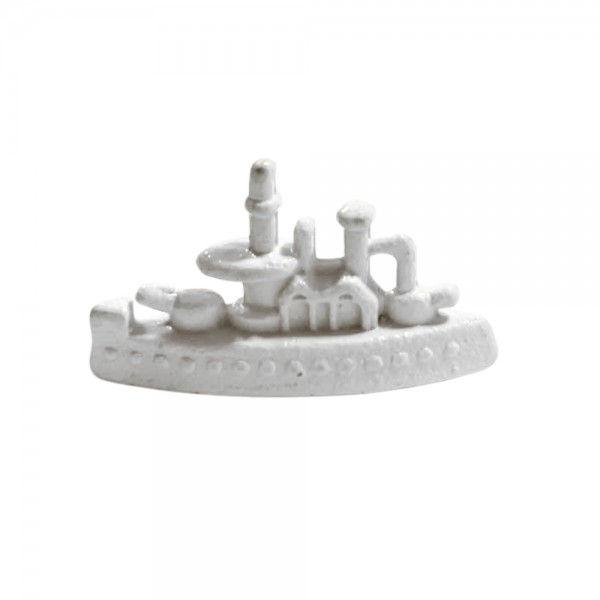 NAVIO DE METAL - BRANCO 25X18X4 mm