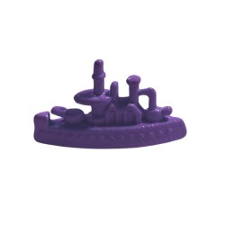 NAVIO DE METAL - ROXO 25X18X4 mm