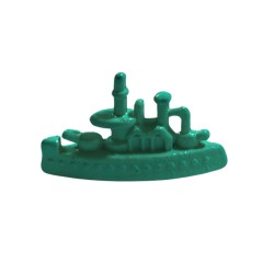 NAVIO DE METAL - VERDE 25X18X4 mm