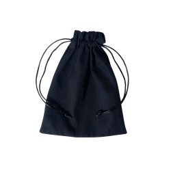 SACO DE BRIM PRETO - 17x11,5 CM