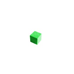 CUBO LISO MADEIRA VERDE - 5x5x5 mm