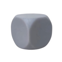 DADO / CUBO LISO PLÁSTICO FECHADO CINZA CLARO - 20x20x20 mm