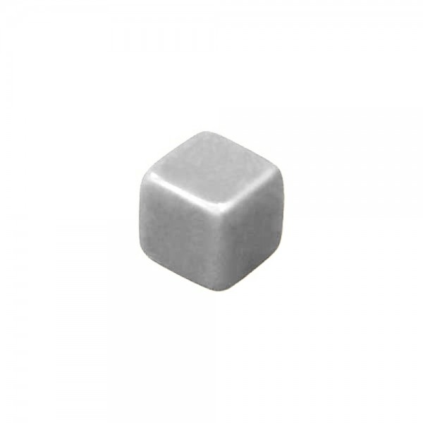 CUBO LISO RESINA CINZA - 10x10x10 mm
