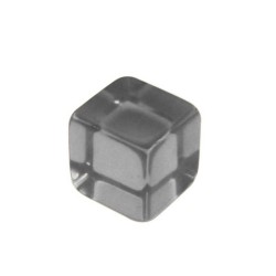 CUBO LISO RESINA TRANSLÚCIDO PRETO - 16x16x16 mm