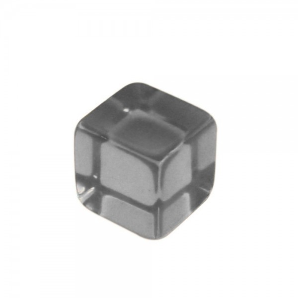 CUBO LISO RESINA TRANSLÚCIDO PRETO - 16x16x16 mm