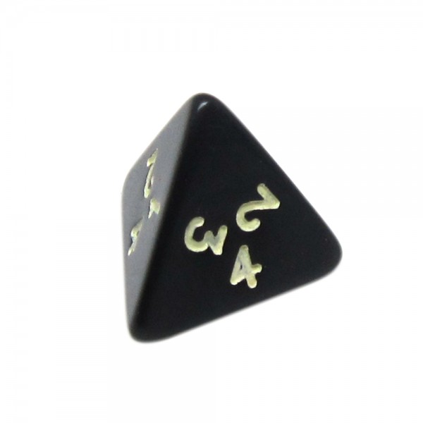 DADO RPG 4 LADOS PRETO - 18x18 mm