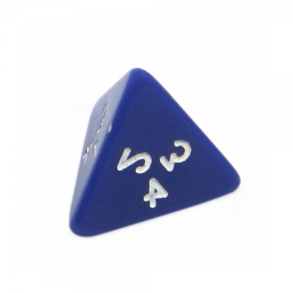 DADO RPG 4 LADOS AZUL - 18x18 mm