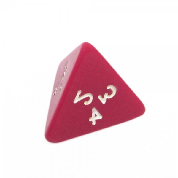 DADO RPG 4 LADOS ROSA - 18x18 mm