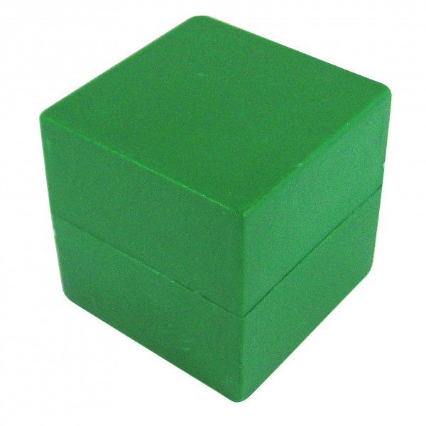 CUBO LISO PLÁSTICO OCO VERDE - 35x35x35 mm