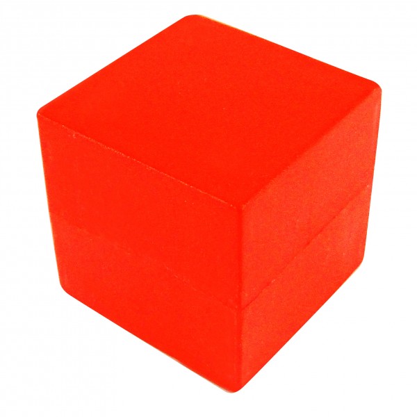 CUBO LISO PLÁSTICO OCO VERMELHO - 35x35x35 mm