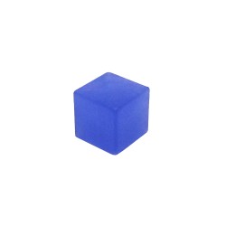 CUBO LISO PLÁSTICO TRANSLÚCIDO AZUL - 10x10x10 mm
