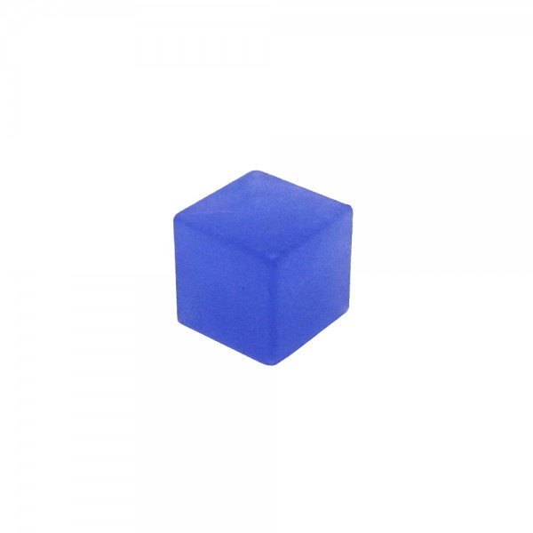 CUBO LISO PLÁSTICO TRANSLÚCIDO AZUL - 10x10x10 mm