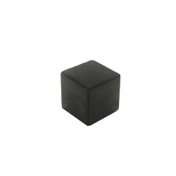 CUBO LISO PLÁSTICO TRANSLÚCIDO PRETO - 10x10x10 mm