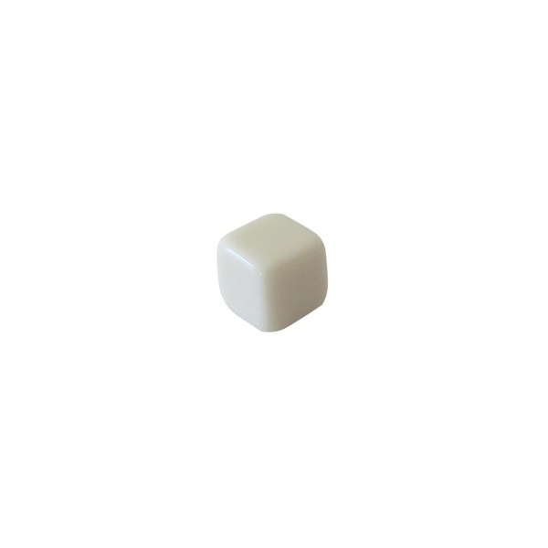 CUBO LISO RESINA BRANCO - 6x6x6 mm